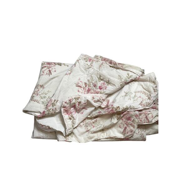 Vintage Rachel Ashwell Shabby Chic Floral Pink Duvet Cover Twin - Picture 2 of 12